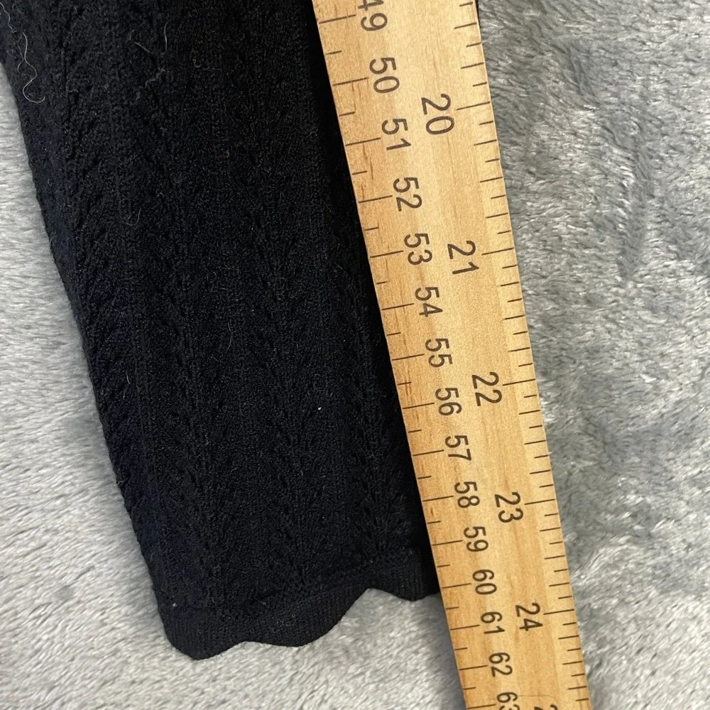Aritzia Wilfred Parcel Sweater Small Black Coquette Scalloped Hem Dark‎ Romantic